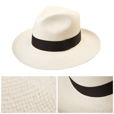 classic hand-woven Panama fedora hat