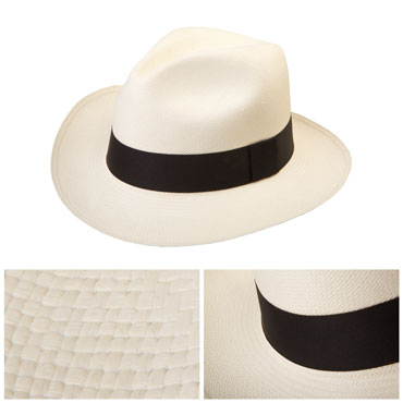 classic hand-woven Panama fedora hat