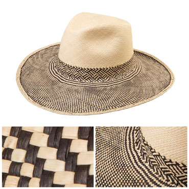 classic hand-woven Panama fedora hat