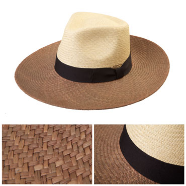 classic hand-woven Panama fedora hat