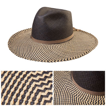 classic hand-woven Panama fedora hat