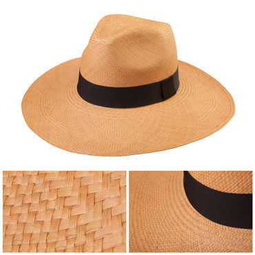 classic hand-woven Panama fedora hat