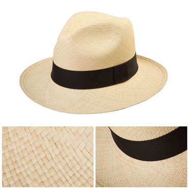 classic hand-woven Panama fedora hat