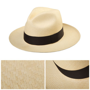 classic hand-woven Panama fedora hat