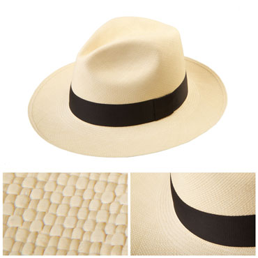 classic hand-woven Panama fedora hat