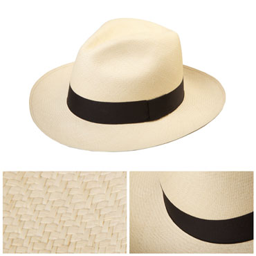 classic hand-woven Panama fedora hat