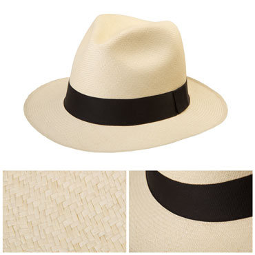 classic hand-woven Panama fedora hat